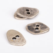 SET OF 5 PIECES, Asymmetric buttons, silver colored buttons, Size: 20mm