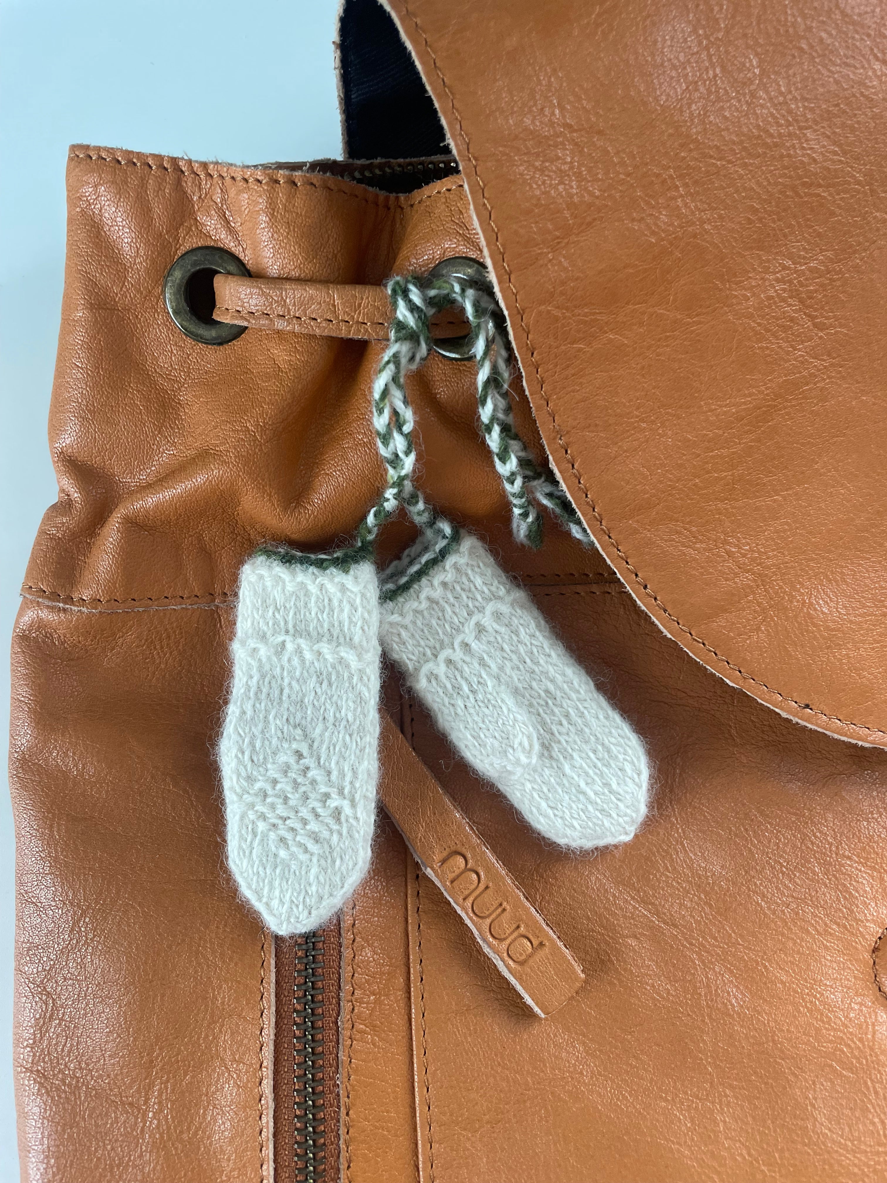 Tiny Miniature Hand Knit Mitten