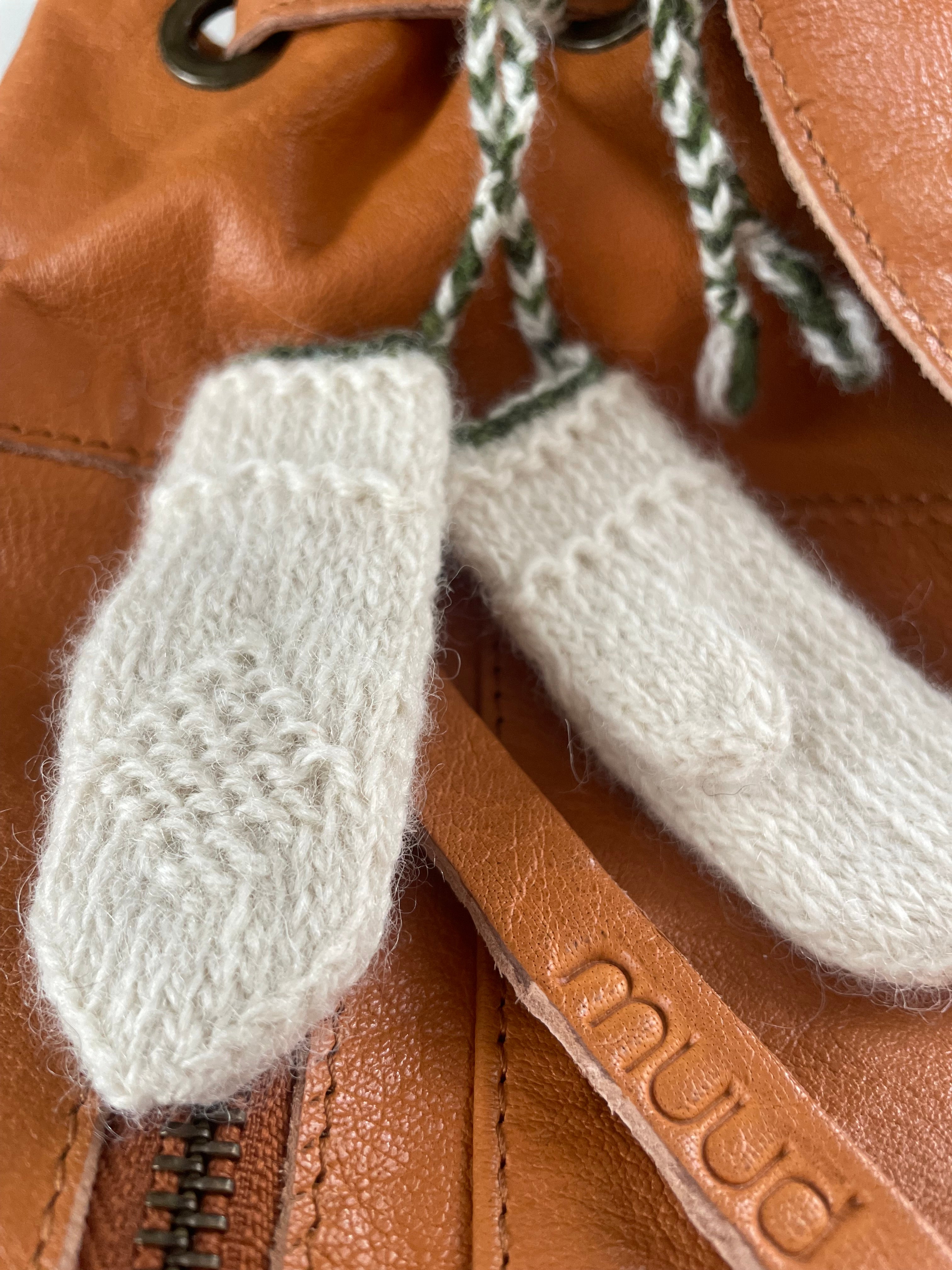 Tiny Miniature Hand Knit Mitten