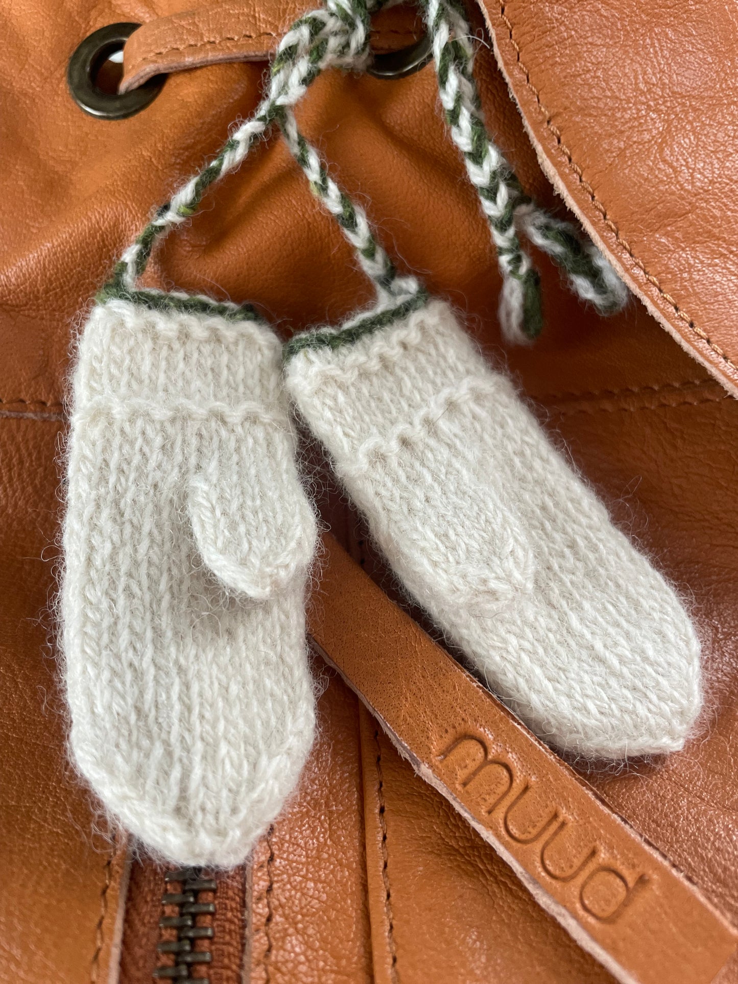 Tiny Miniature Hand Knit Mitten