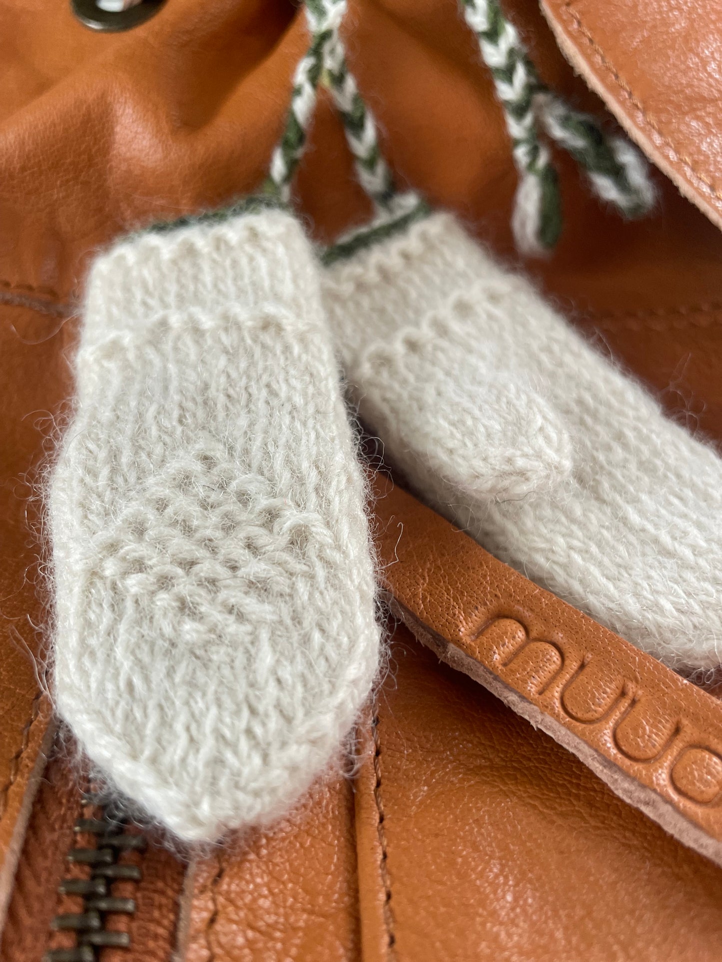 Tiny Miniature Hand Knit Mitten